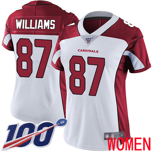 Arizona Cardinals Limited White Women Maxx Williams Road Jersey NFL Football 87 100th Season Vapor Untouchable